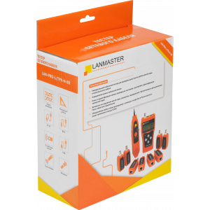 Cable tester with length measurement and cable tracer, 8 remote identifiers